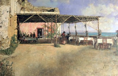 Eine Taverne in Posillipo, ca. 1886 von Vincenzo Migliaro